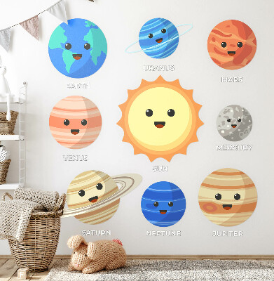 Wandsticker 60x110 Schöne Planeten im kosmischen Tanz