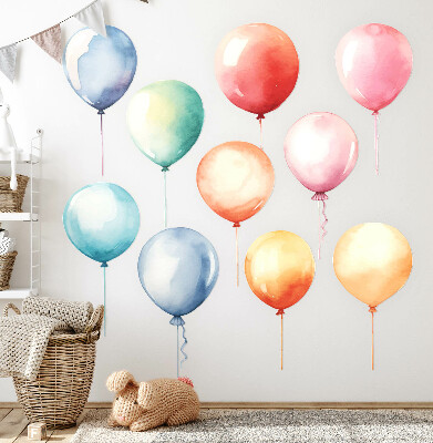 Wandsticker 60x70 Pastellfarbene Luftballons in farbenfroher Harmonie