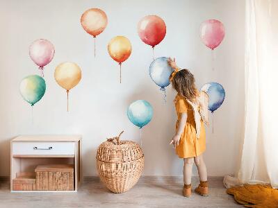 Wandsticker 60x70 Pastellfarbene Luftballons in farbenfroher Harmonie