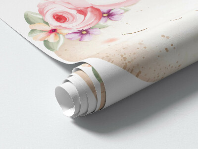 Wandaufkleber 60x83 Blumenhimmel im Aquarell-Boho-Stil