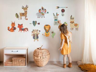 Wandaufkleber 60x72 Boho-Tier-Pastellillustrationen