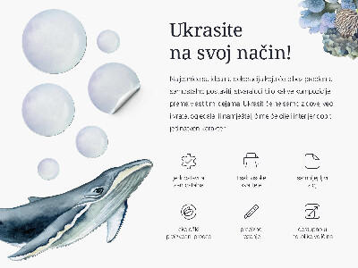 Wandtattoo 60x69 Ein Unterwassermärchen über einen Leuchtturm in Pastelltönen