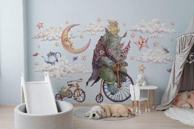Wandtattoo 60x77 Die Pastellwelt der Tiere in Cartoon-Form