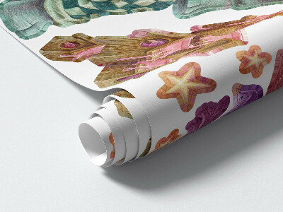 Wandtattoo 60x83 Ein magisches Land der Tiere in Pastellzeichnung