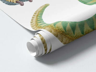 Wandtattoo 60x91 Bunte Dinosaurier im Cartoon-Pastellstil