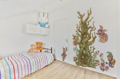 Wandtattoo 60x79 Waldmärchen und Pastellhäuschen
