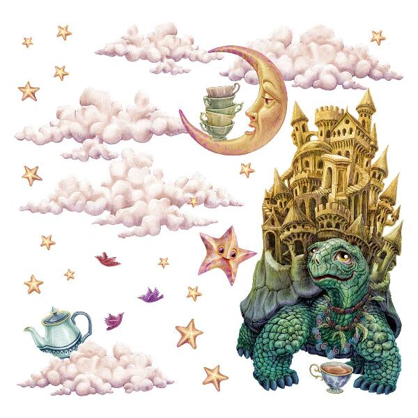 Wandtattoo 80x103 Tierfantasien in Cartoon-Form