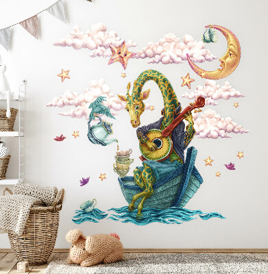 Wandtattoo 80x110 Tierreich in einer Cartoon-Version