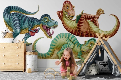 Wandtattoo 80x120 Dinosaurier in einer fröhlichen Cartoon-Version