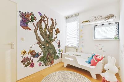 Wandtattoo 80x106 Waldfeenwesen und ein Baumhaus