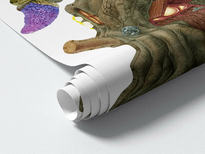Wandtattoo 80x106 Waldfeenwesen und ein Baumhaus