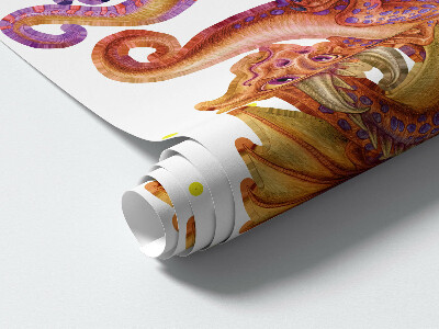 Wandtattoo 80x64 Bunte Drachen in Cartoon-Märchen-Ästhetik
