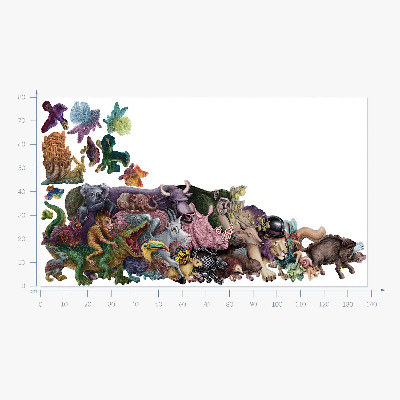 Wandtattoo 80x138 Zeichentricktiere aus der magischen Welt