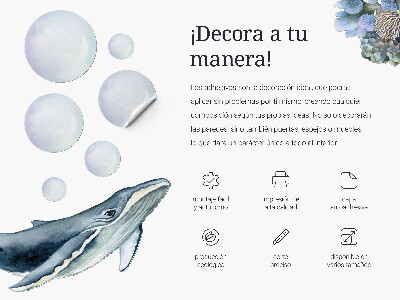 Wandtattoo 80x71 Meerjungfrau unter Muscheln Unterwassergeschichten