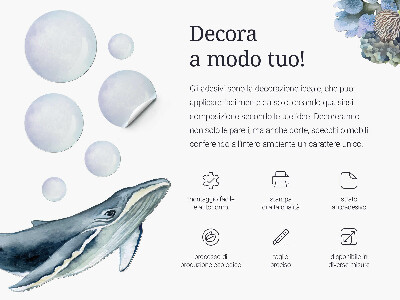 Wandtattoo 80x71 Meerjungfrau unter Muscheln Unterwassergeschichten