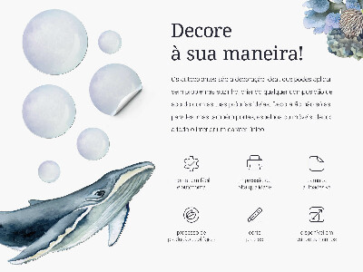 Wandtattoo 80x106 Das Unterwasserreich der kleinen Meerjungfrauen