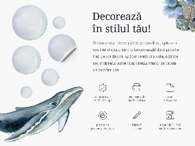 Wandtattoo 80x106 Das Unterwasserreich der kleinen Meerjungfrauen