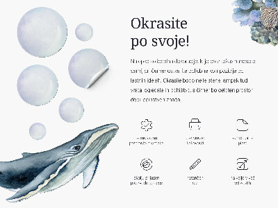 Wandtattoo 80x106 Das Unterwasserreich der kleinen Meerjungfrauen