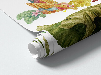 Wandtattoo 80x106 Dschungelsafari mit Pastelltieren