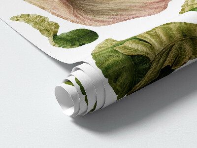 Wandtattoo 80x100 Safari mit exotischen Tieren und Vegetation