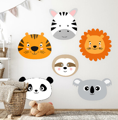 Wandtattoo 80x121 Eine bezaubernde Safari mit wilden Tieren