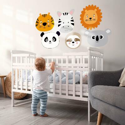 Wandtattoo 80x121 Eine bezaubernde Safari mit wilden Tieren
