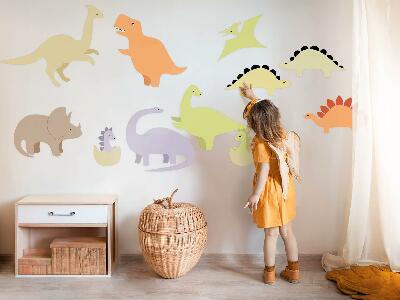 Wandsticker 80x113 Entzückende Pastell-Dinosaurier