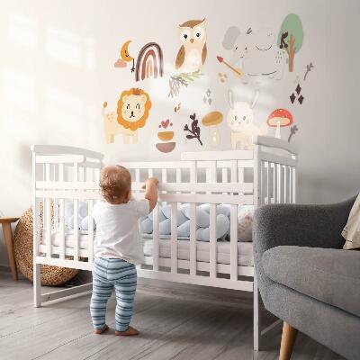 Wandsticker 80x146 Bezauberndes Tiermuster im Boho-Stil