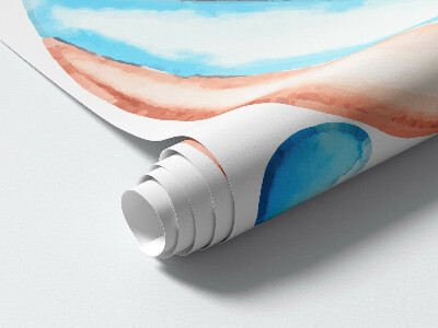 Wandsticker 80x119 Pastellfarbene Boho-Akzente in einer Aquarellversion