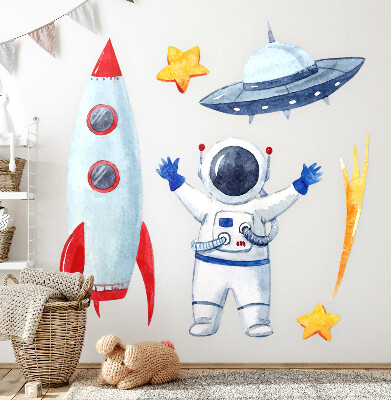 Wandsticker 80x136 Kosmische Aquarelle in Pastelltönen