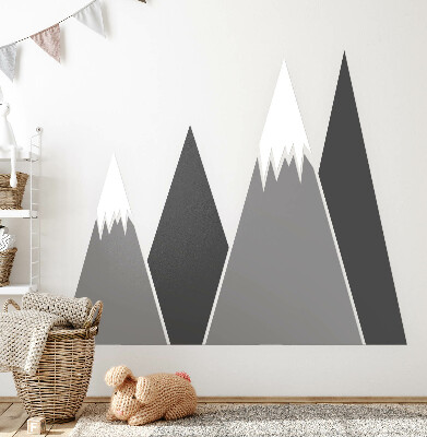 Wandaufkleber 80x127 Winterliche Berggipfel in einer anschaulichen Ansicht