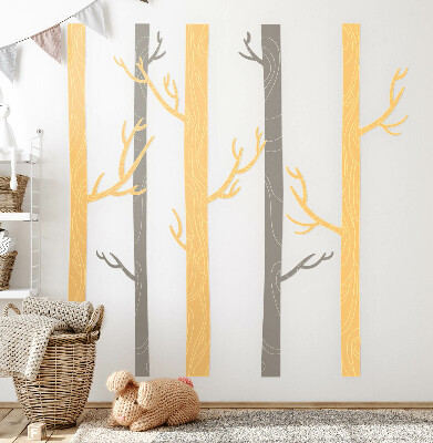 Wandaufkleber 80x135 Pastellwald mit dekorativen Bäumen