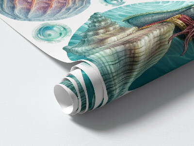 Wandtattoo 80x82 Ein Unterwassermärchen mit Quallen in Pastellfarben