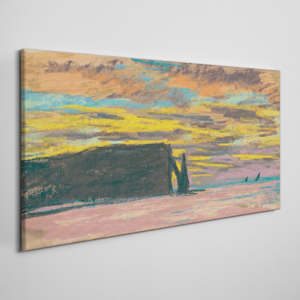 Foto auf leinwand Sonnenuntergang von Claude Monet