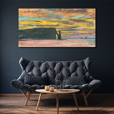 Foto auf leinwand Sonnenuntergang von Claude Monet