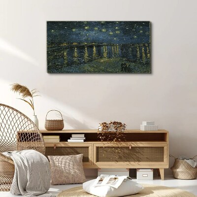 Foto auf leinwand Sterne über der Rhone