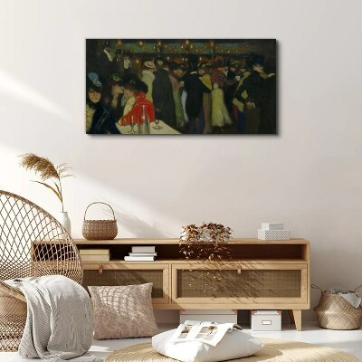 Foto auf leinwand Abend im Café