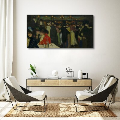 Foto auf leinwand Abend im Café