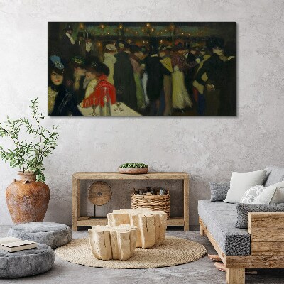 Foto auf leinwand Abend im Café