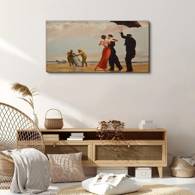 Foto auf leinwand Romantischer Spaziergang am Strand