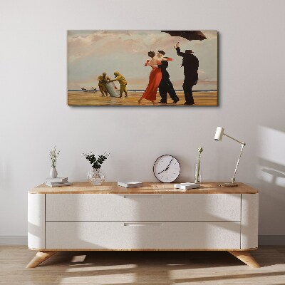 Foto auf leinwand Romantischer Spaziergang am Strand