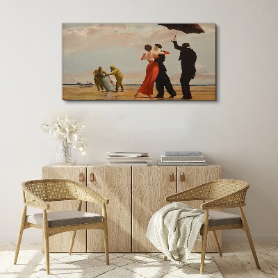 Foto auf leinwand Romantischer Spaziergang am Strand