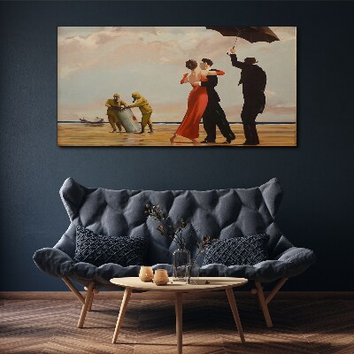 Foto auf leinwand Romantischer Spaziergang am Strand
