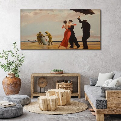 Foto auf leinwand Romantischer Spaziergang am Strand