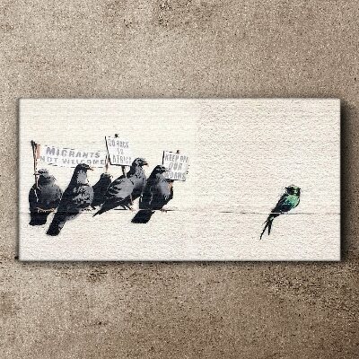 Foto auf leinwand Vögel und die Botschaft der Migration