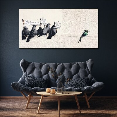 Foto auf leinwand Vögel und die Botschaft der Migration