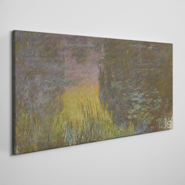 Foto auf leinwand Goldene Spiegelung im Wasser