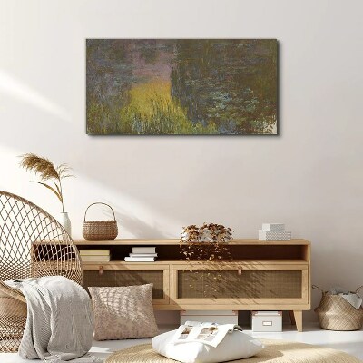 Foto auf leinwand Goldene Spiegelung im Wasser