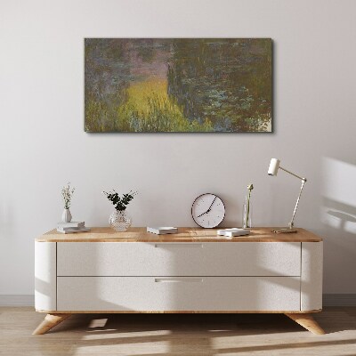 Foto auf leinwand Goldene Spiegelung im Wasser