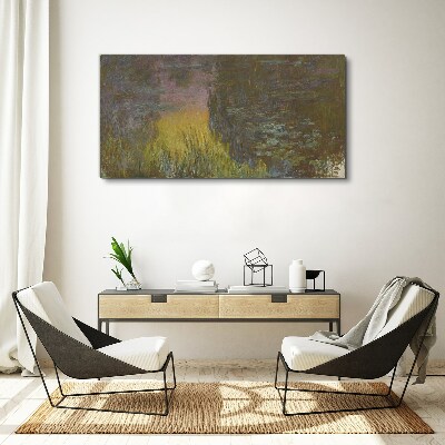 Foto auf leinwand Goldene Spiegelung im Wasser